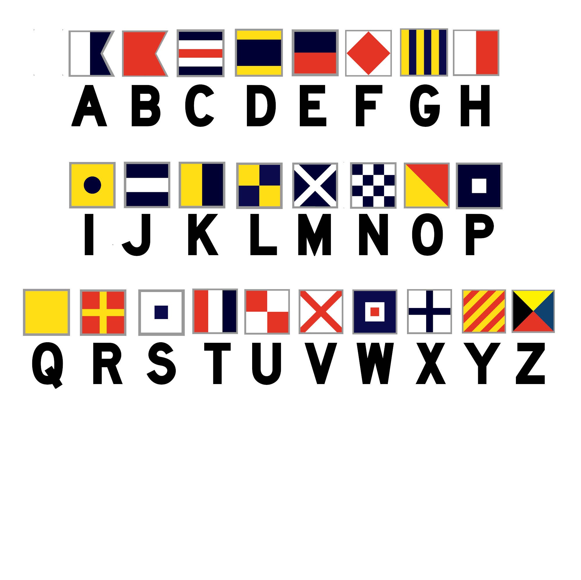 MUG - Custom Nautical Flags: Flags and Letters