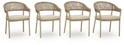 Orchard Beach - Arm Chair With Cushion (Set of 4) - Beige