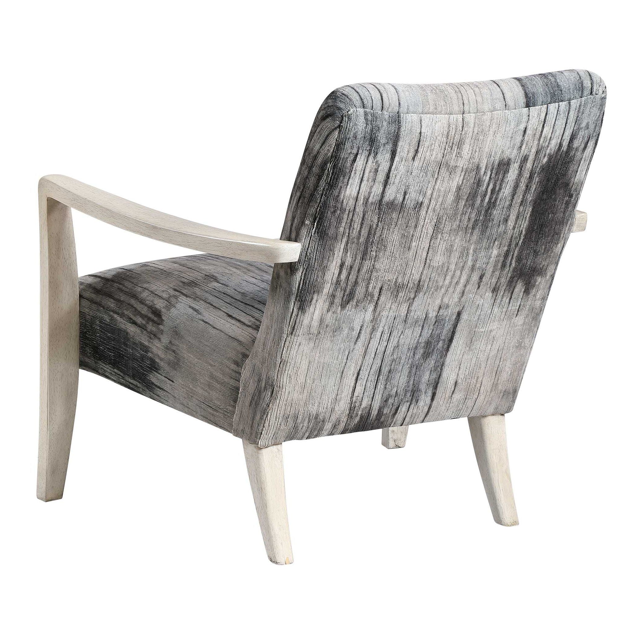 Watercolor - Chenille Accent Chair - Gray