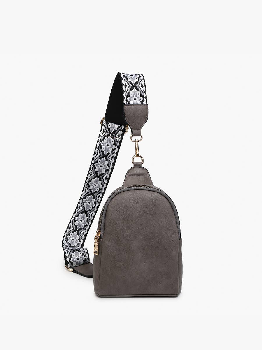 M2436 Ellen Sling Bag w/ Removable Guitar Strap: Charcoal