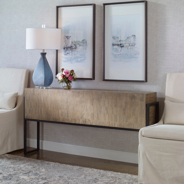 Nevis - Contemporary Console Table - Light Brown