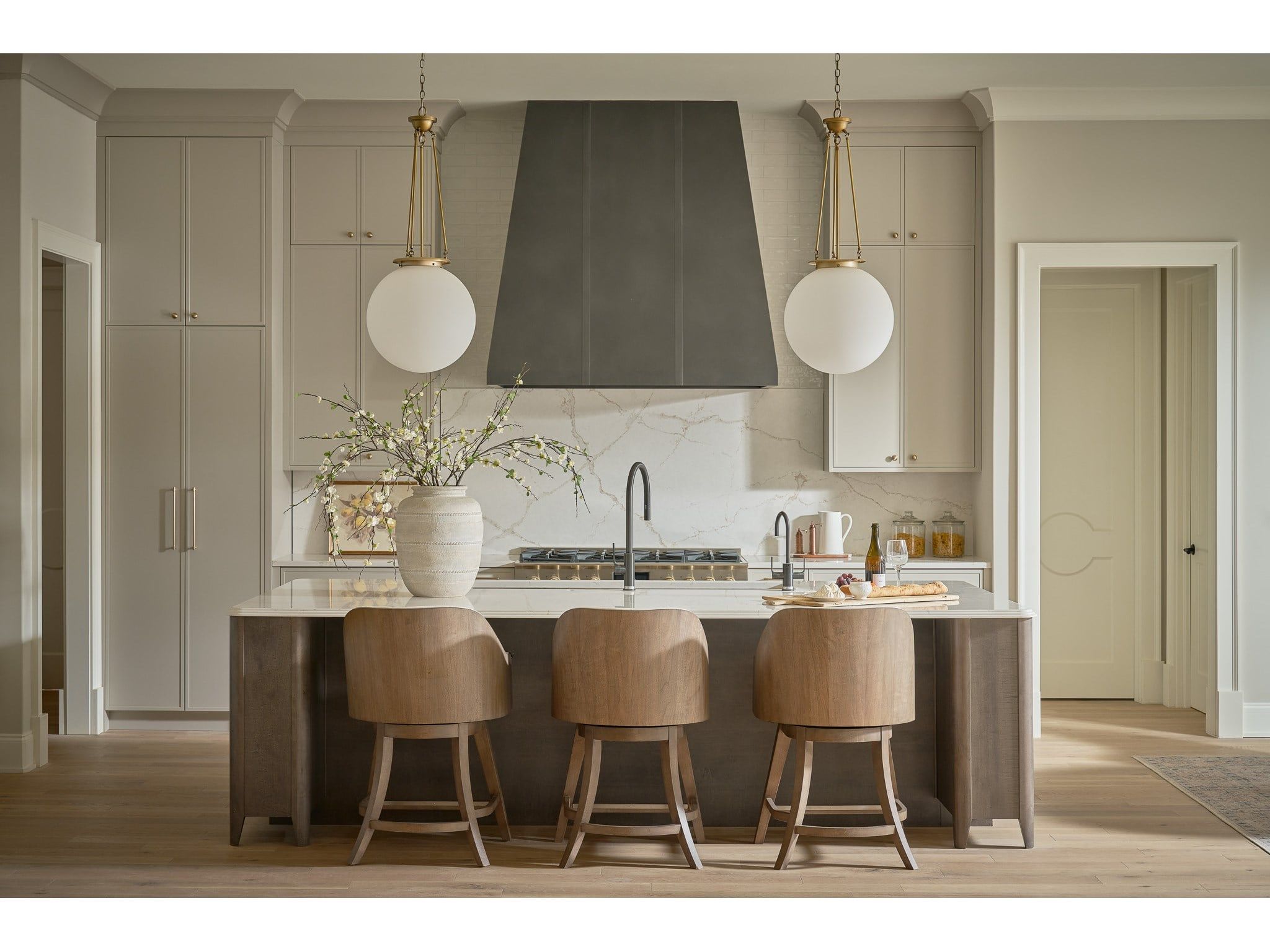 Modern - Swivel Counter Chair - Haze / Levi Oyster