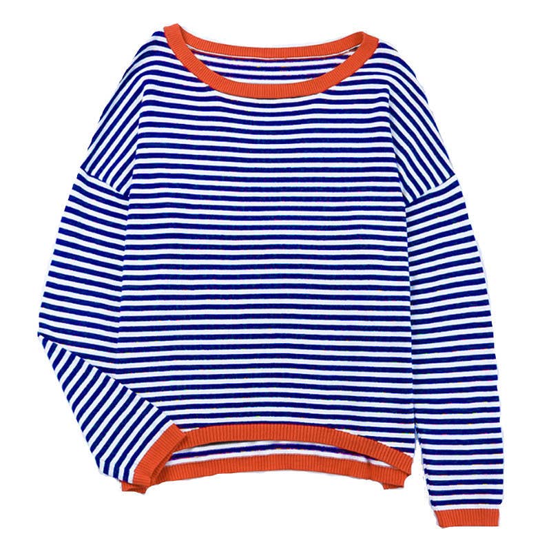 CWOSWL0811_ Long Sleeve Loose Neck Pullover Sweater: GREY / (S) 1