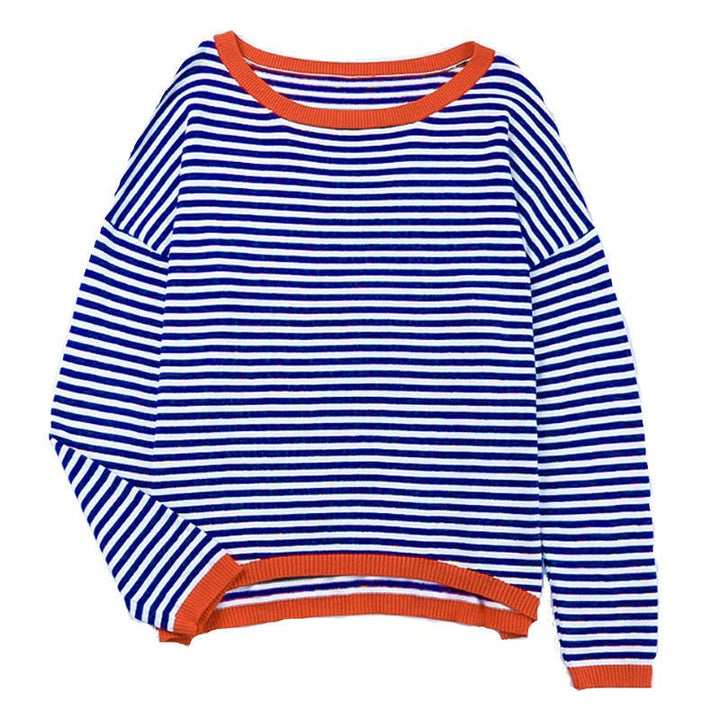 CWOSWL0811_ Long Sleeve Loose Neck Pullover Sweater: GREY / (S) 1