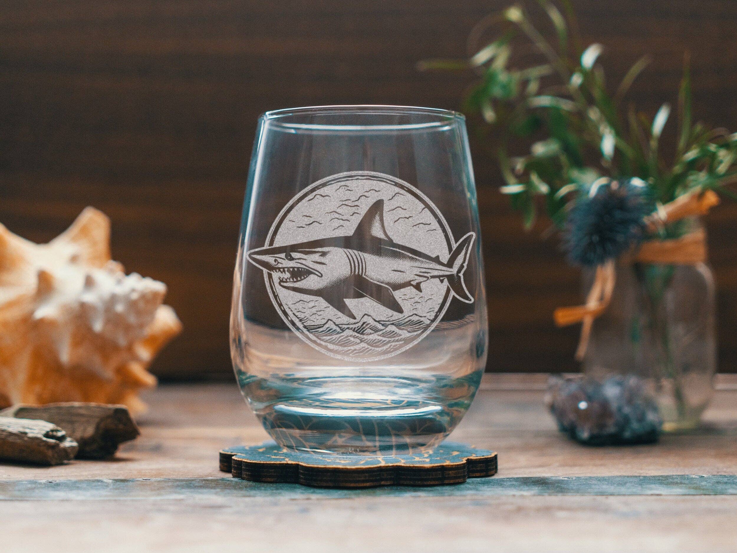 Shark Glasses: Stemless Wine ~ 15 oz
