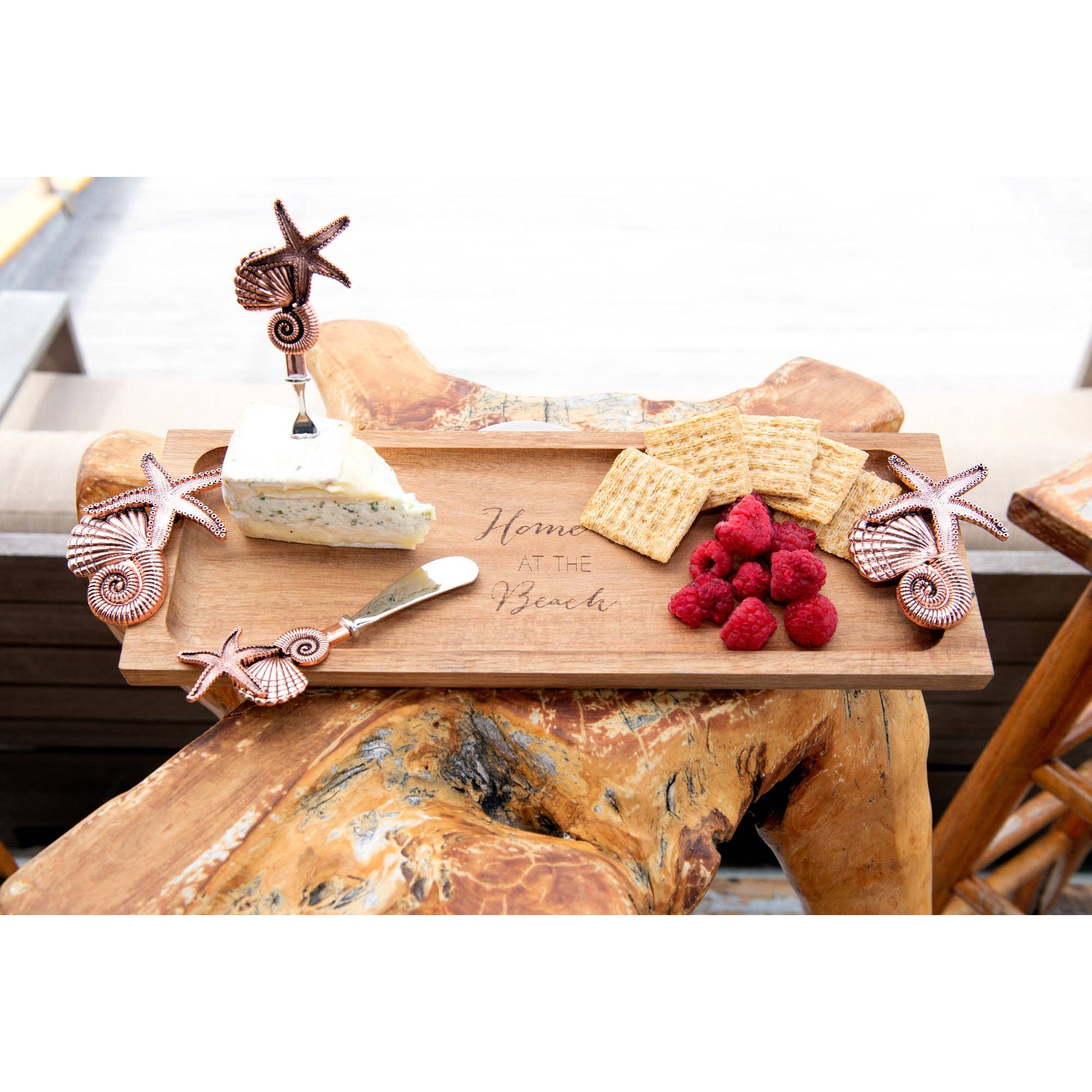 At the Beach 14.25" Acacia Serving Board