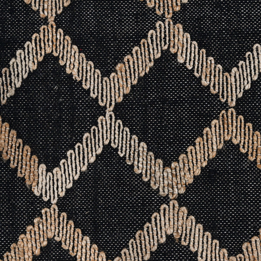 Pure Desert - 1' x 1' Gobi Rug - Black / Natural