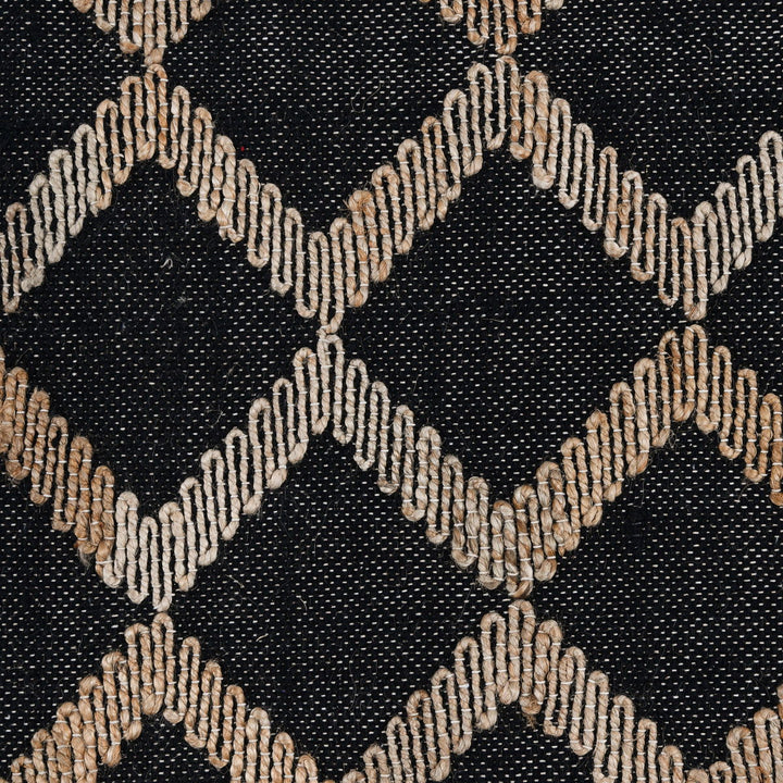 Pure Desert - 1' x 1' Gobi Rug - Black / Natural