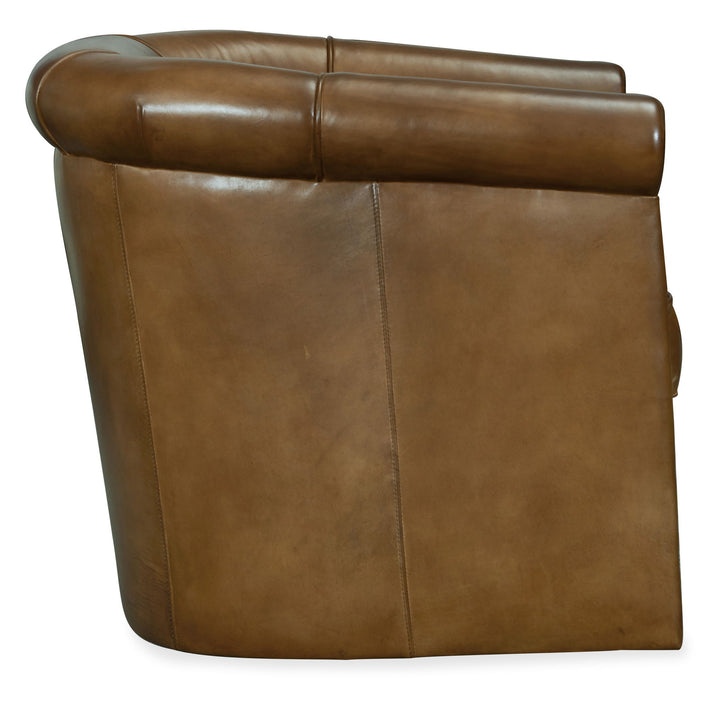 Axton - Swivel Leather Club Chair