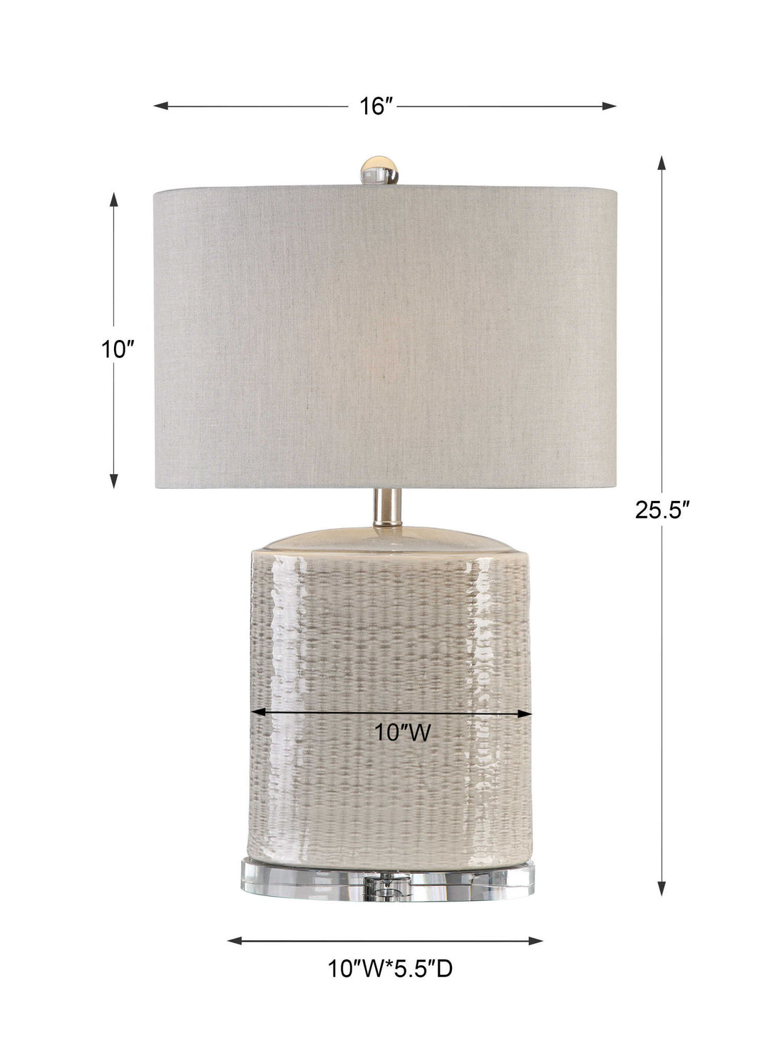 Modica - Ceramic Lamp - Taupe