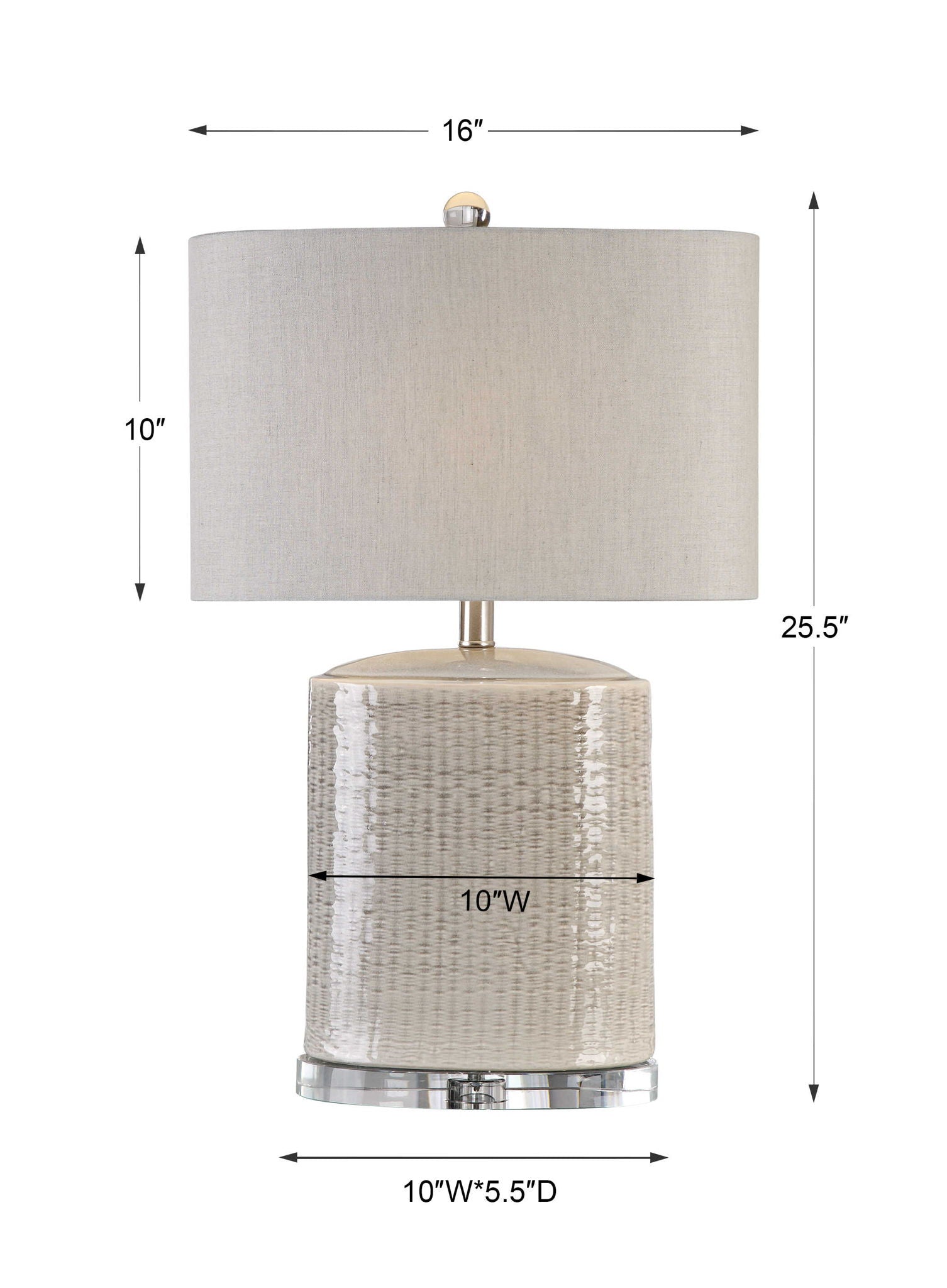 Modica - Ceramic Lamp - Taupe
