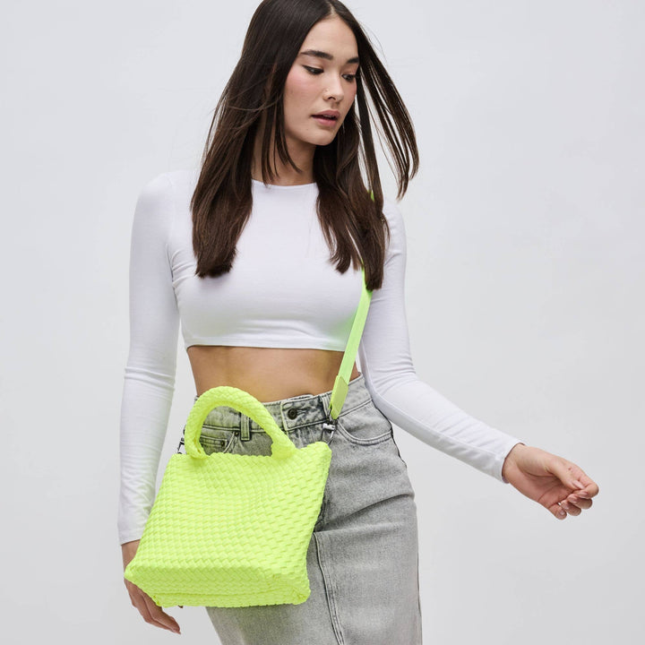 Sky's The Limit - Small Woven Neoprene Crossbody: Sand Black