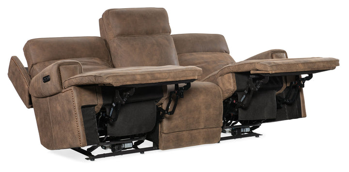 Wheeler - Power Sofa With Power Headrest - Dark Brown