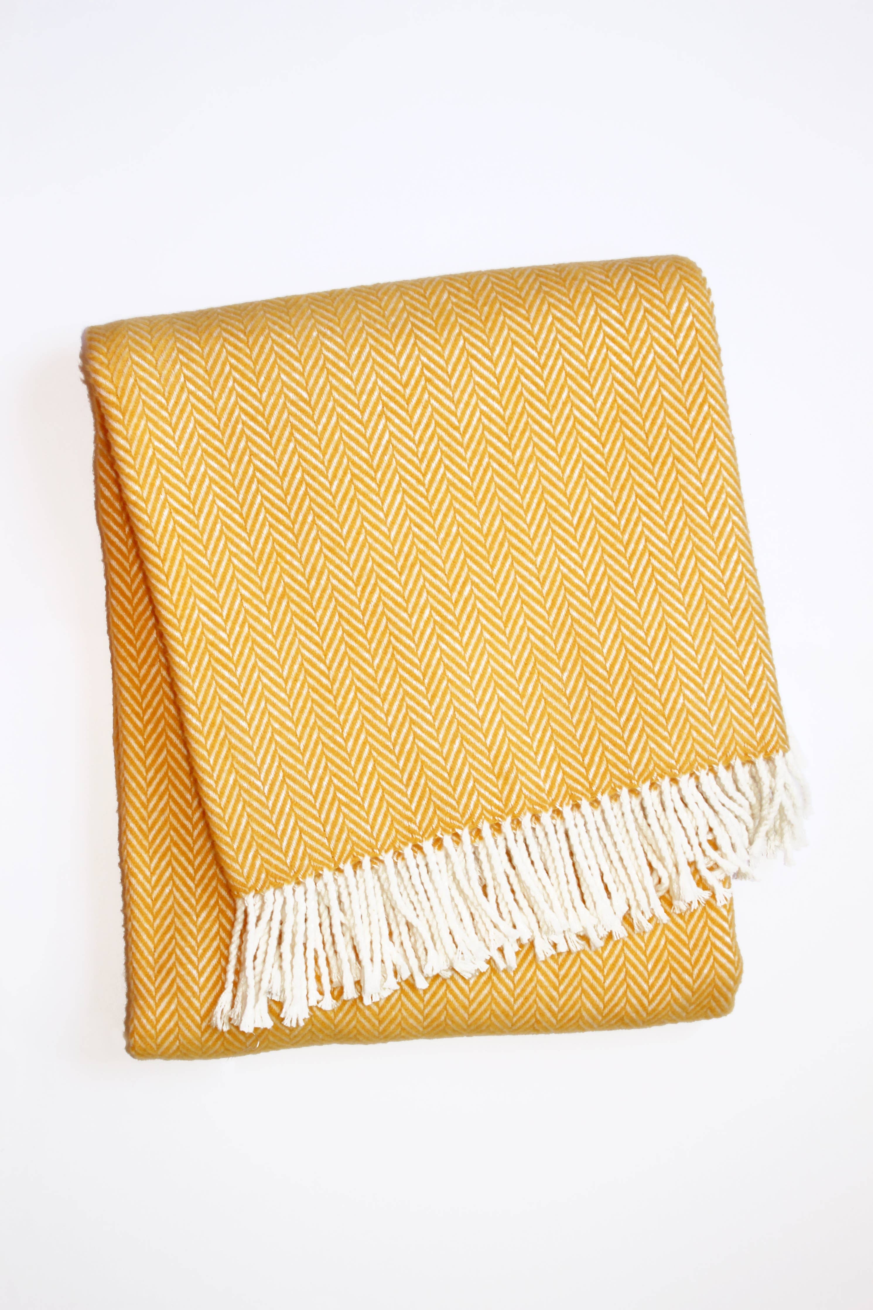 355 - Herringbone Plush Throw: Sky