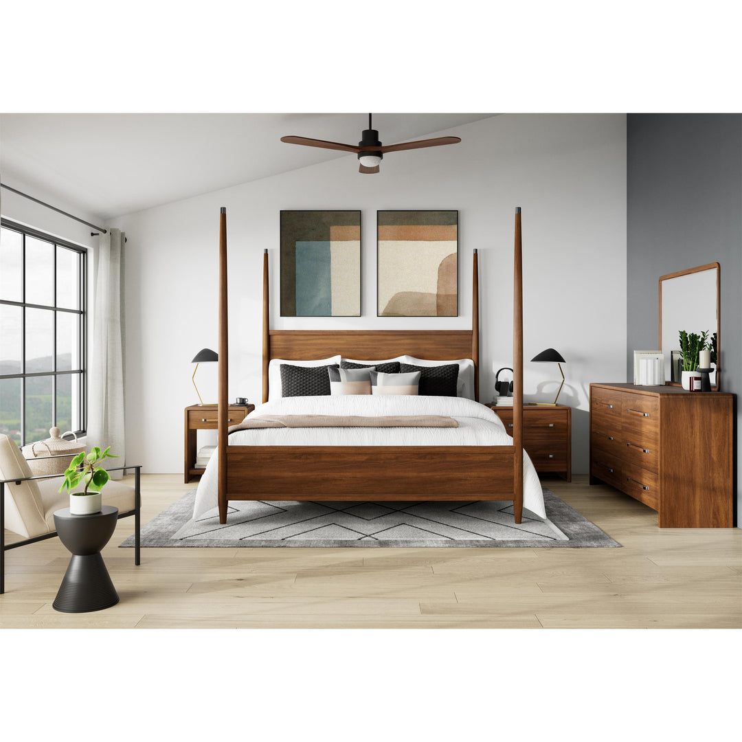 Elsie - One Drawer Nightstand - Dark Brown