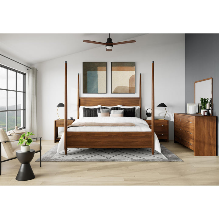 Elsie - One Drawer Nightstand - Dark Brown