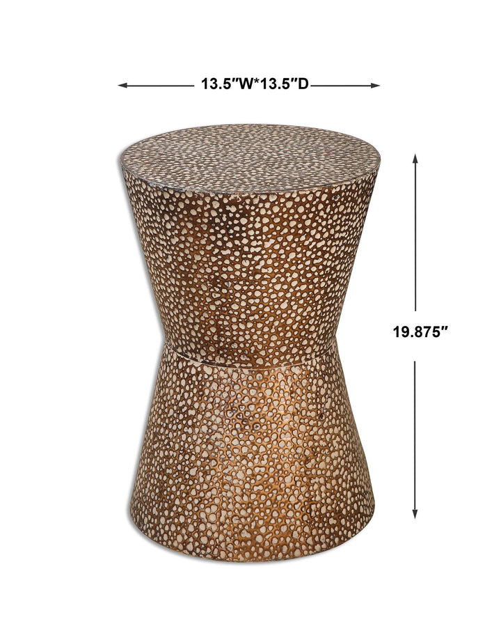 Cutler - Drum Shaped Accent Table - Dark Brown