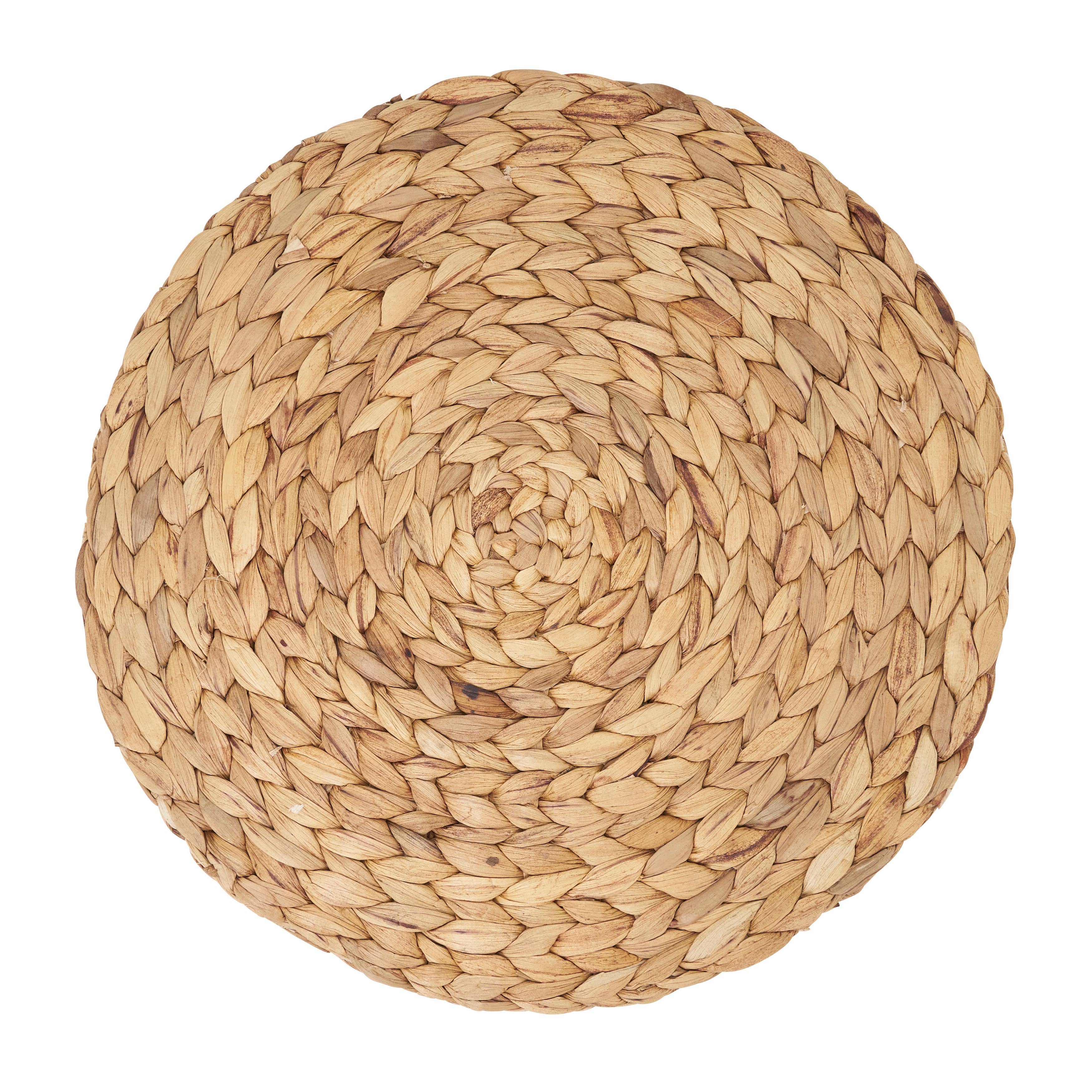 Handwoven Water Hyacinth Placemat: Natural / 15"