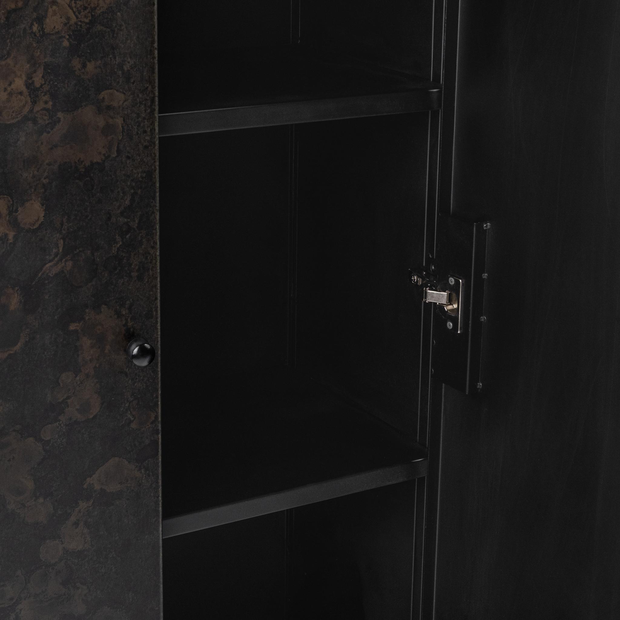 Amilio - Tall Cabinet - Rust Noir