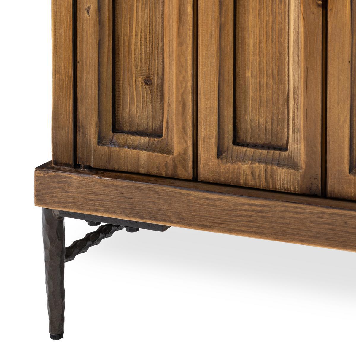 Willmark - 6 Door Iron Leg Sideboard