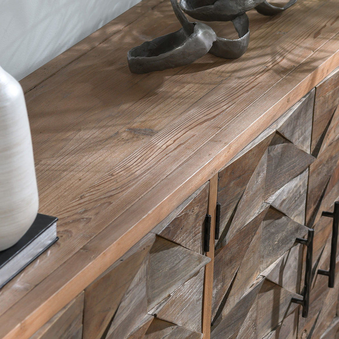 Maverick - 4 Door Sideboard - Brown/Natural
