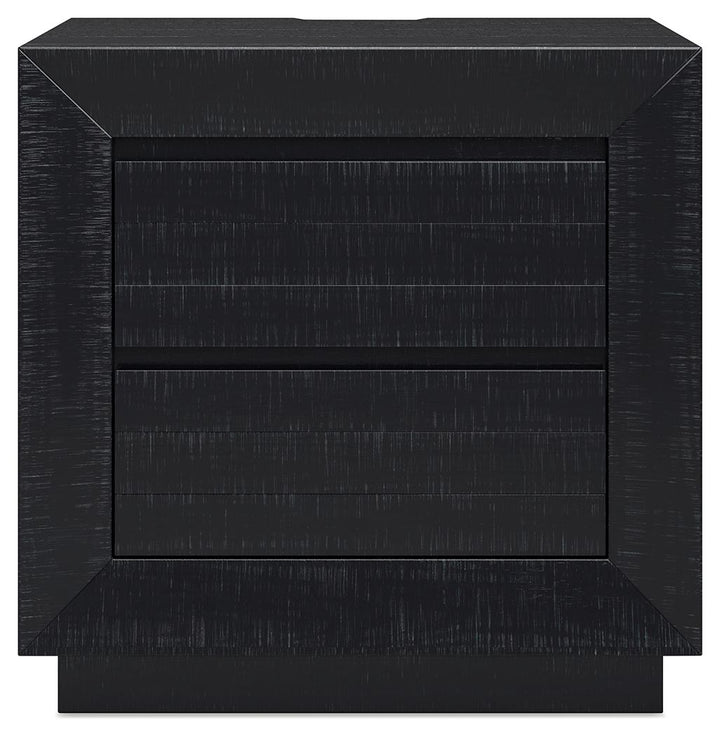 Londer - Black - Two Drawer Night Stand