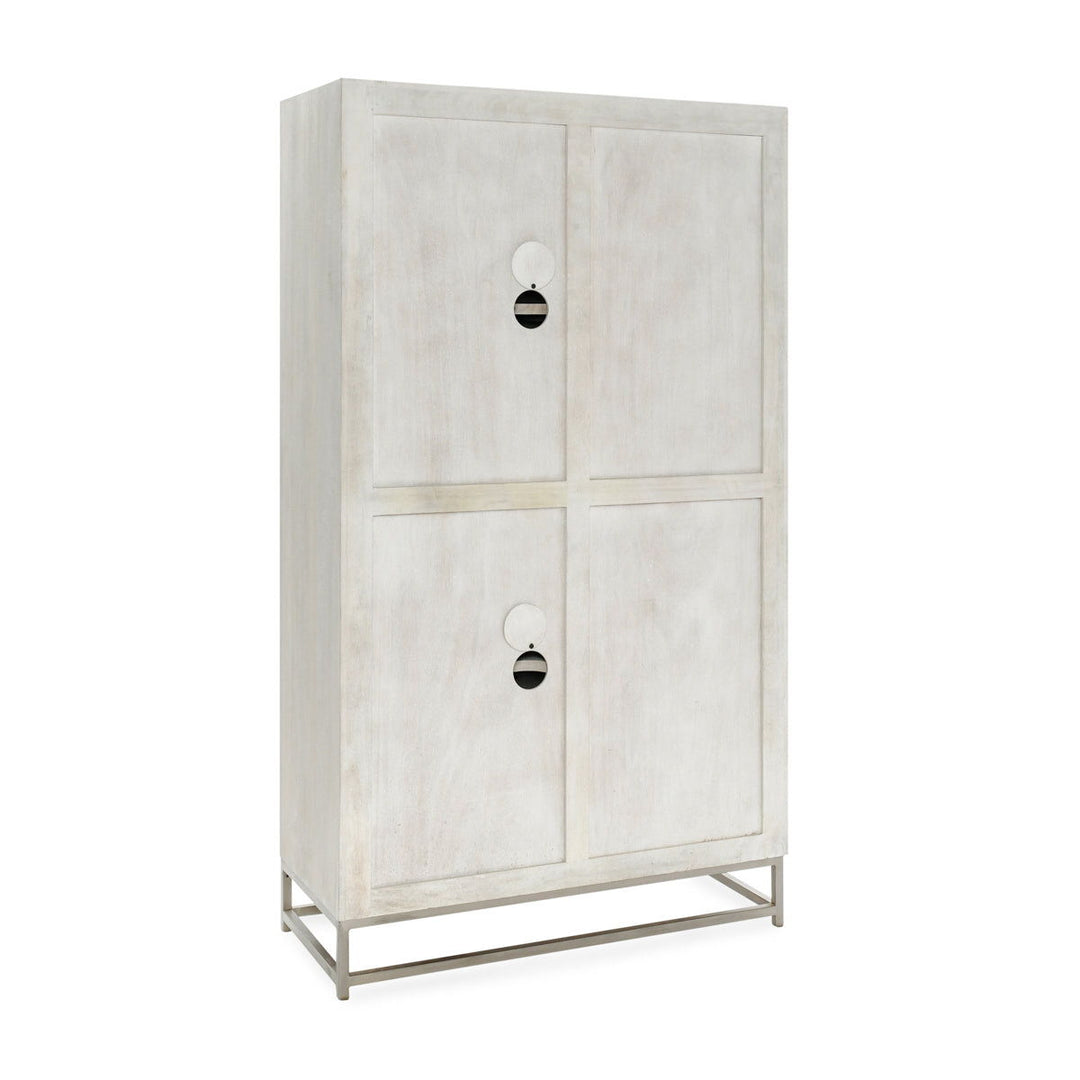 Adina - Mango Wood Tall Cabinet - White