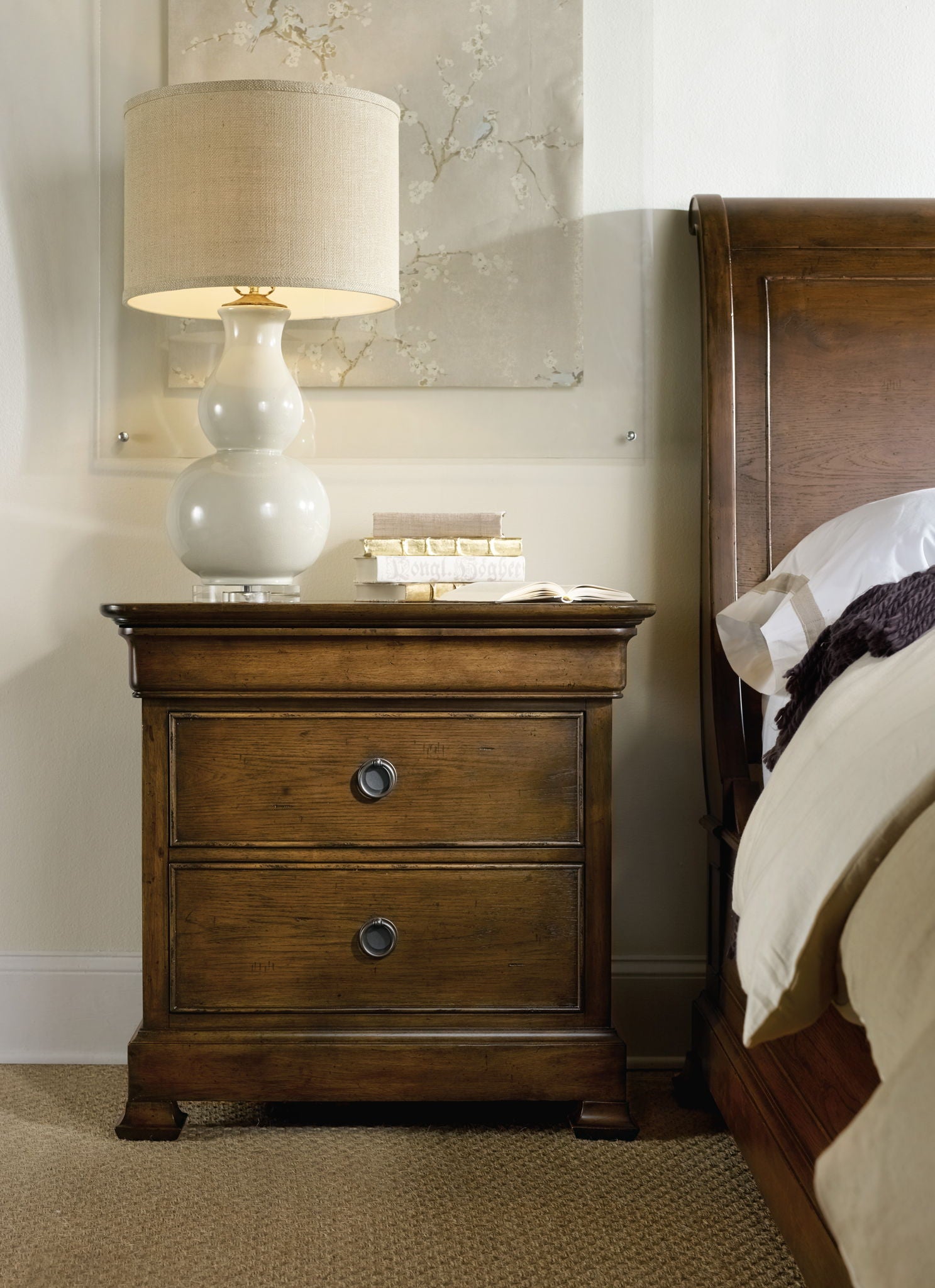 Archivist - 3-Drawer Nightstand - Dark Brown