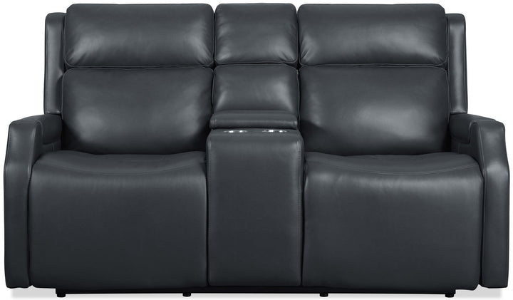 MS - Nelson Zero Gravity Power Console Loveseat With Power Headrests And Lumbar - Black