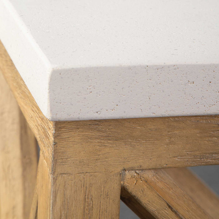 Catali - Stone Console Table - Ivory