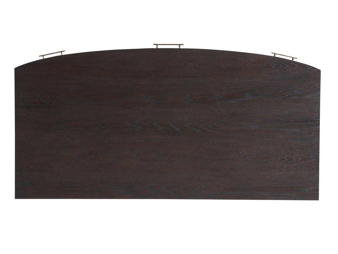Windsor Park - Brookings Writing Desk - Dark Brown / Gold