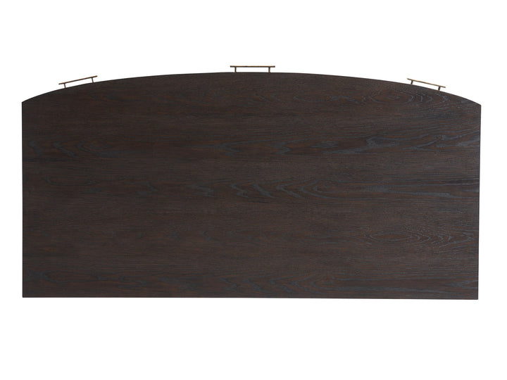 Windsor Park - Brookings Writing Desk - Dark Brown / Gold