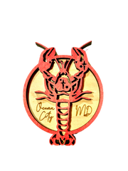 Customizable Lobster Ornament: Red Painted / Seas & Greetings