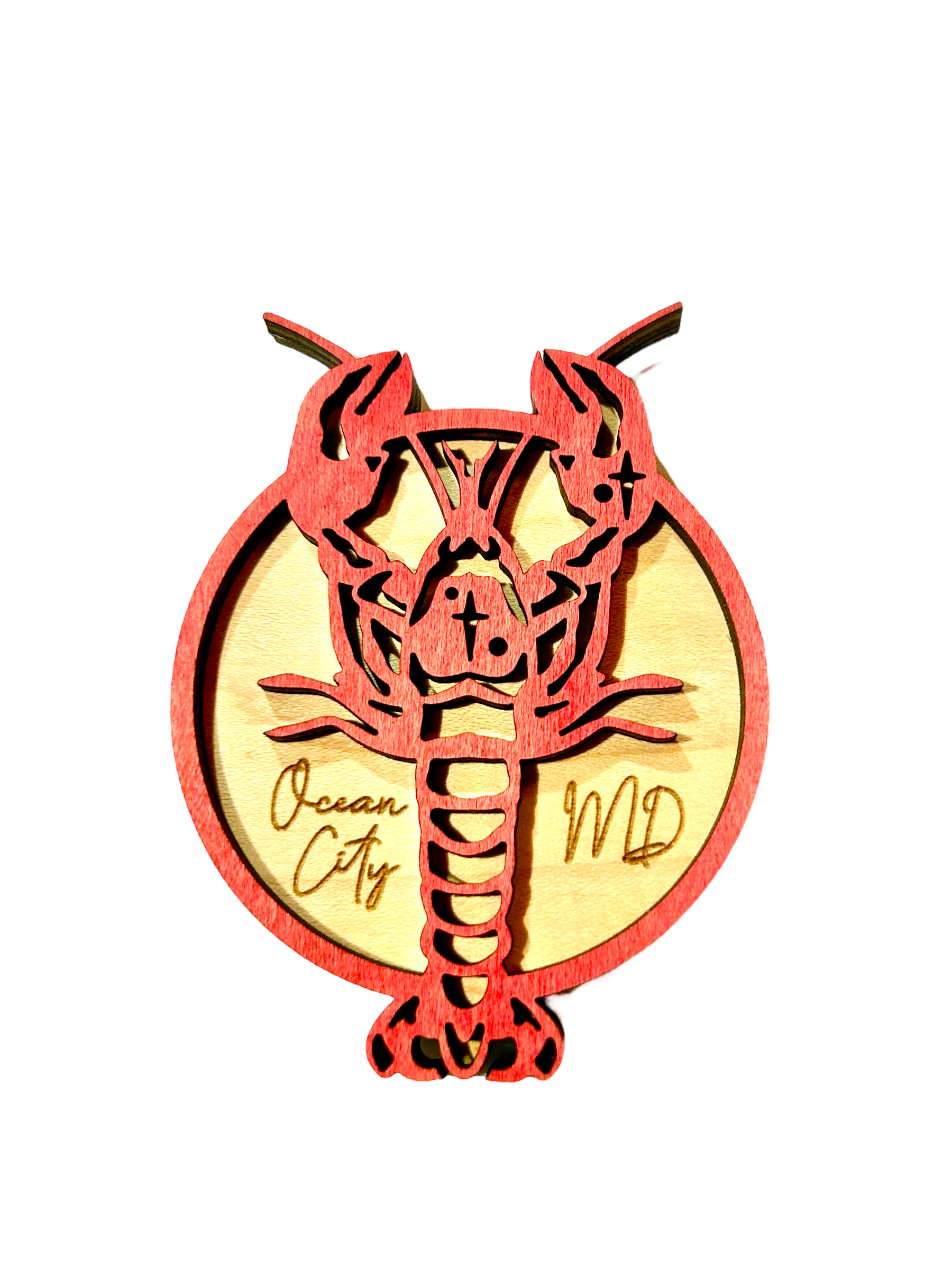 Customizable Lobster Ornament: Red Painted / Seas & Greetings