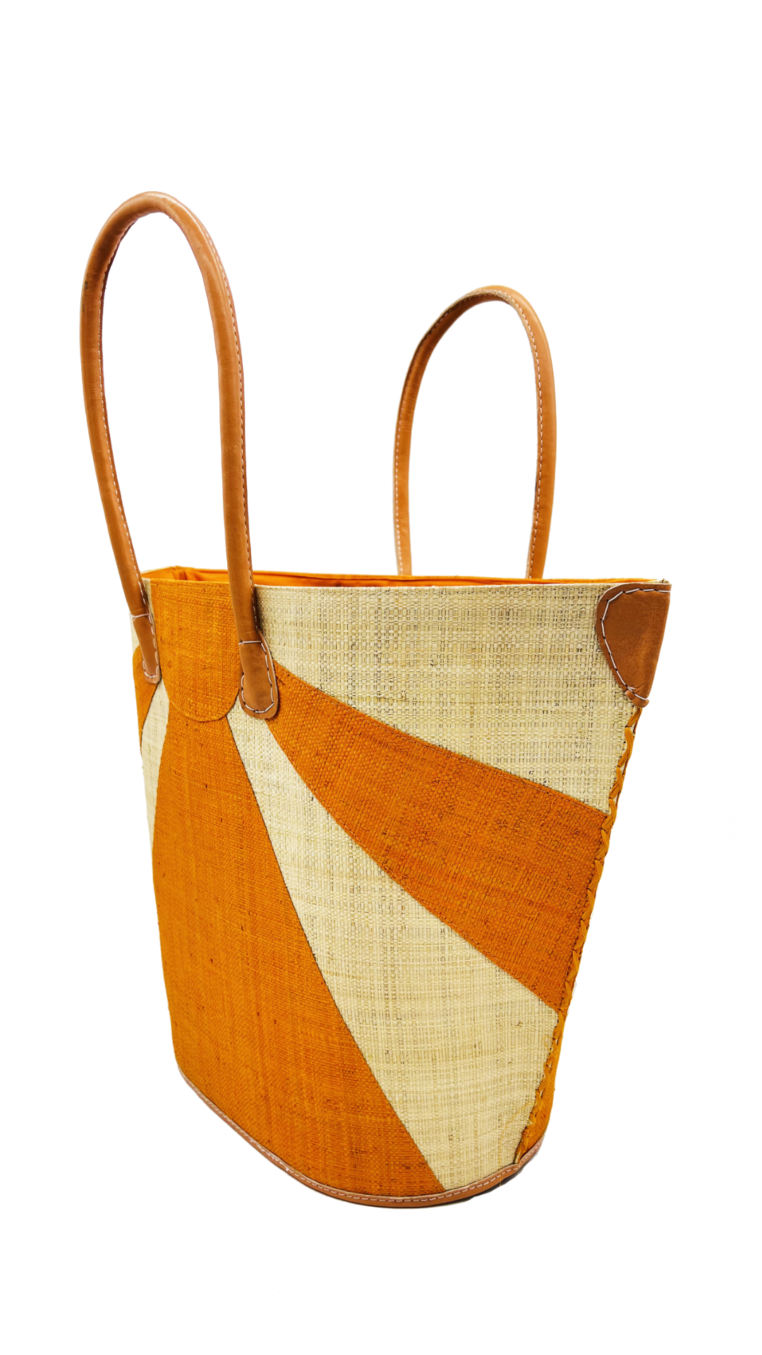 Sunburst Large Straw Tote Bag: Seafoam