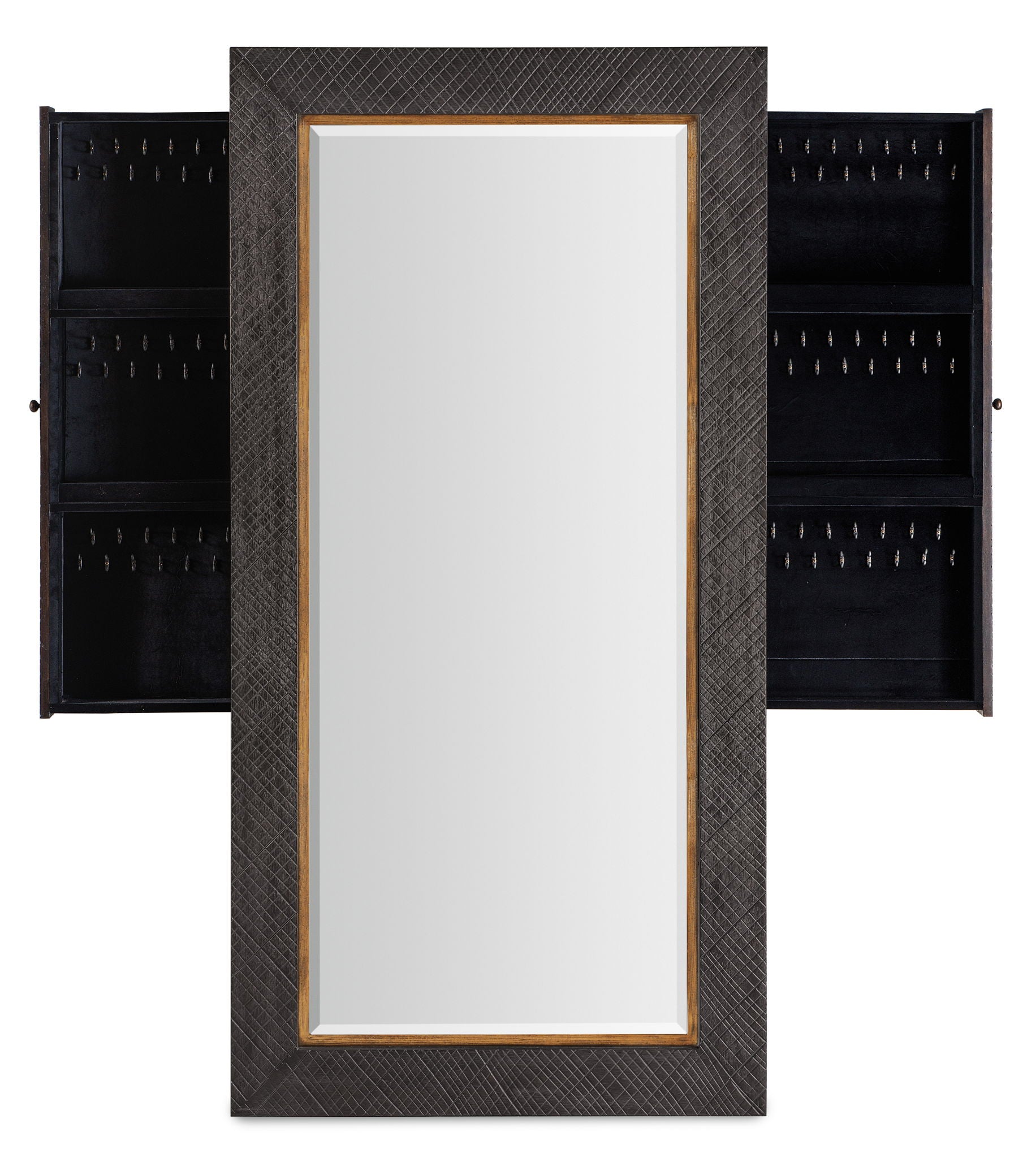 Big Sky - Floor Mirror With Jewelry Storage - Dark Gray