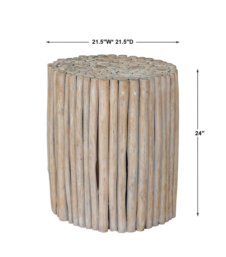 Tectona - Teak End Table - Light Brown