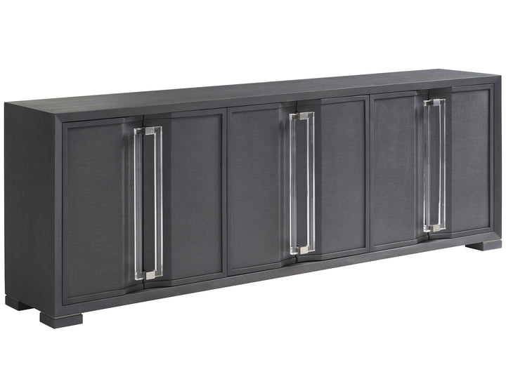 Studio Designs - Anthology Linen Long Media Console - Dark Gray