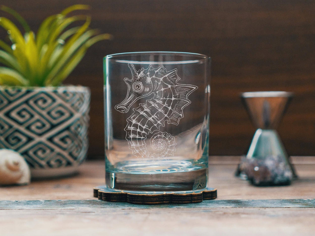 Seahorse Glasses: Stemless Wine ~ 15 oz