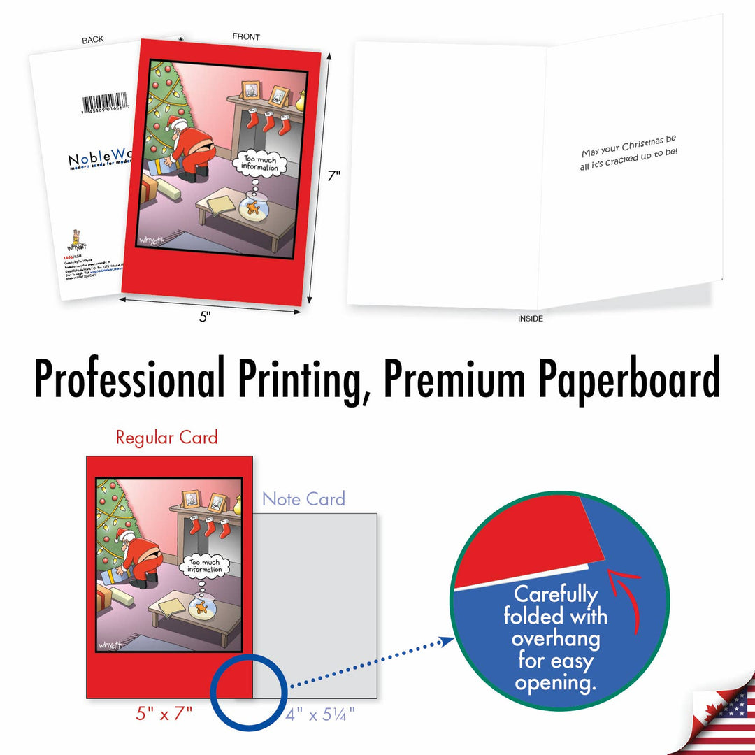 Single Christmas Card - Too Much Info Fish Christmas
