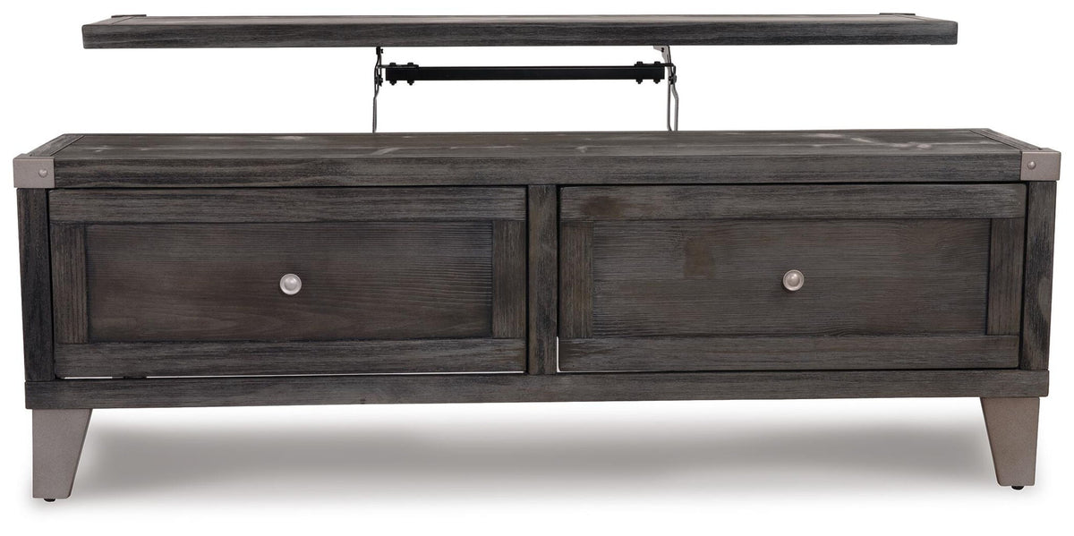Todoe - Lift Top Cocktail Table - Dark Gray