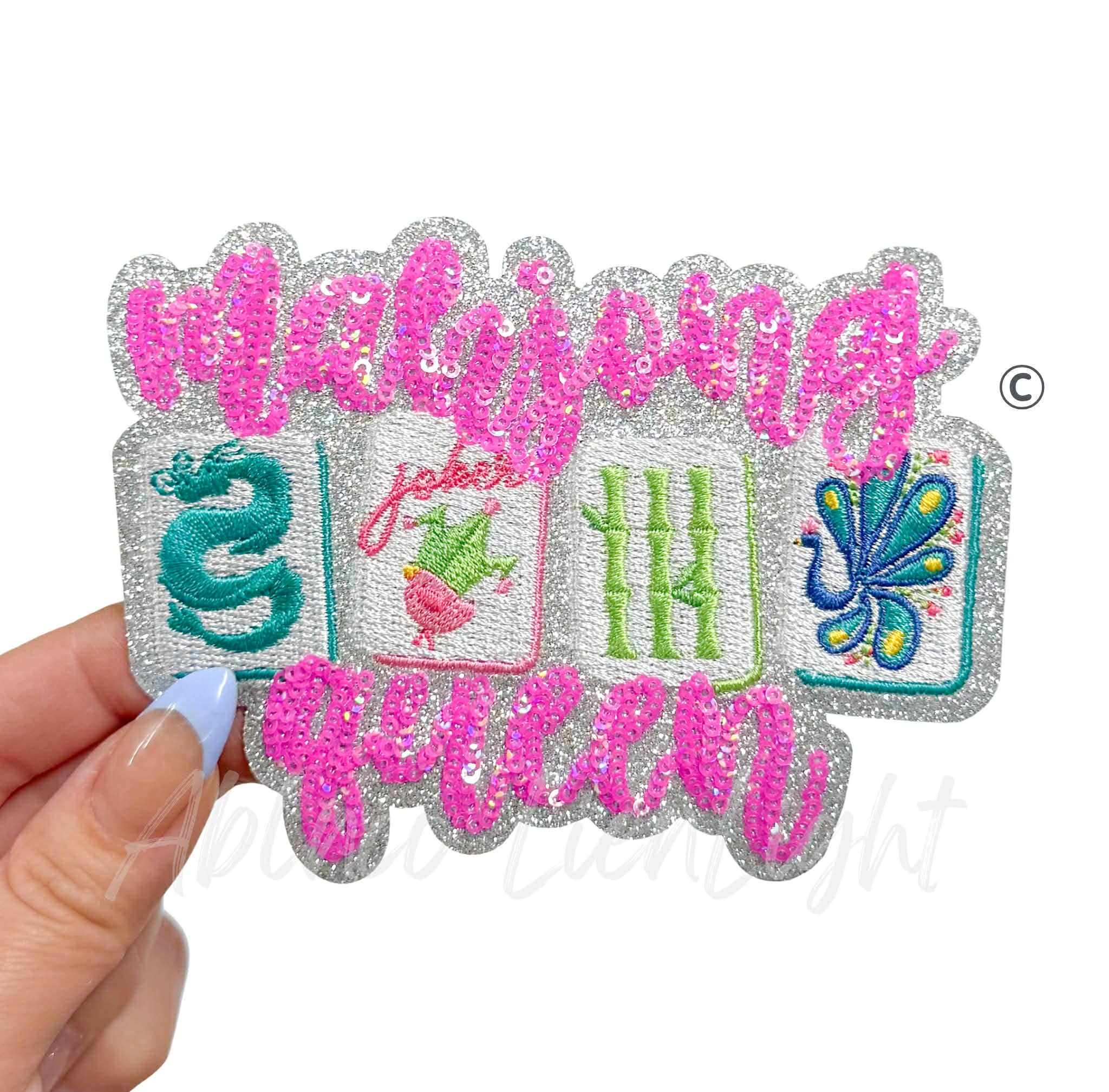 Mahjong Queen Sequins Patch - Small