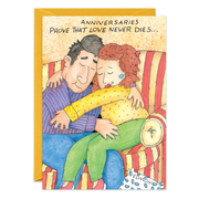 Love Falls Asleep Anniversary Card - 1777