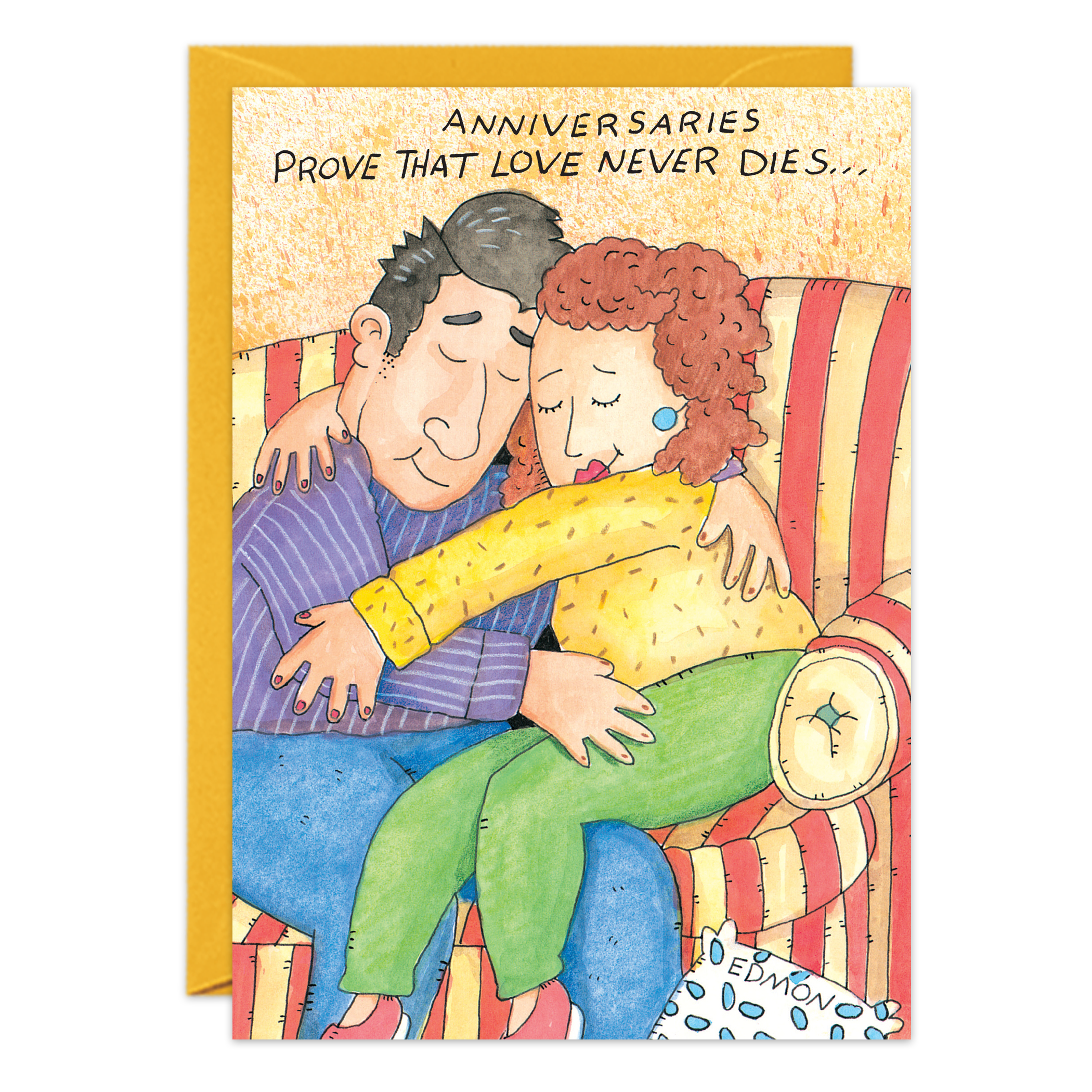Love Falls Asleep Anniversary Card - 1777