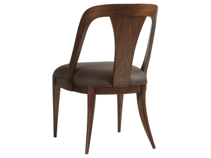 Signature Designs - Beale Low Back Side Chair - Dark Brown