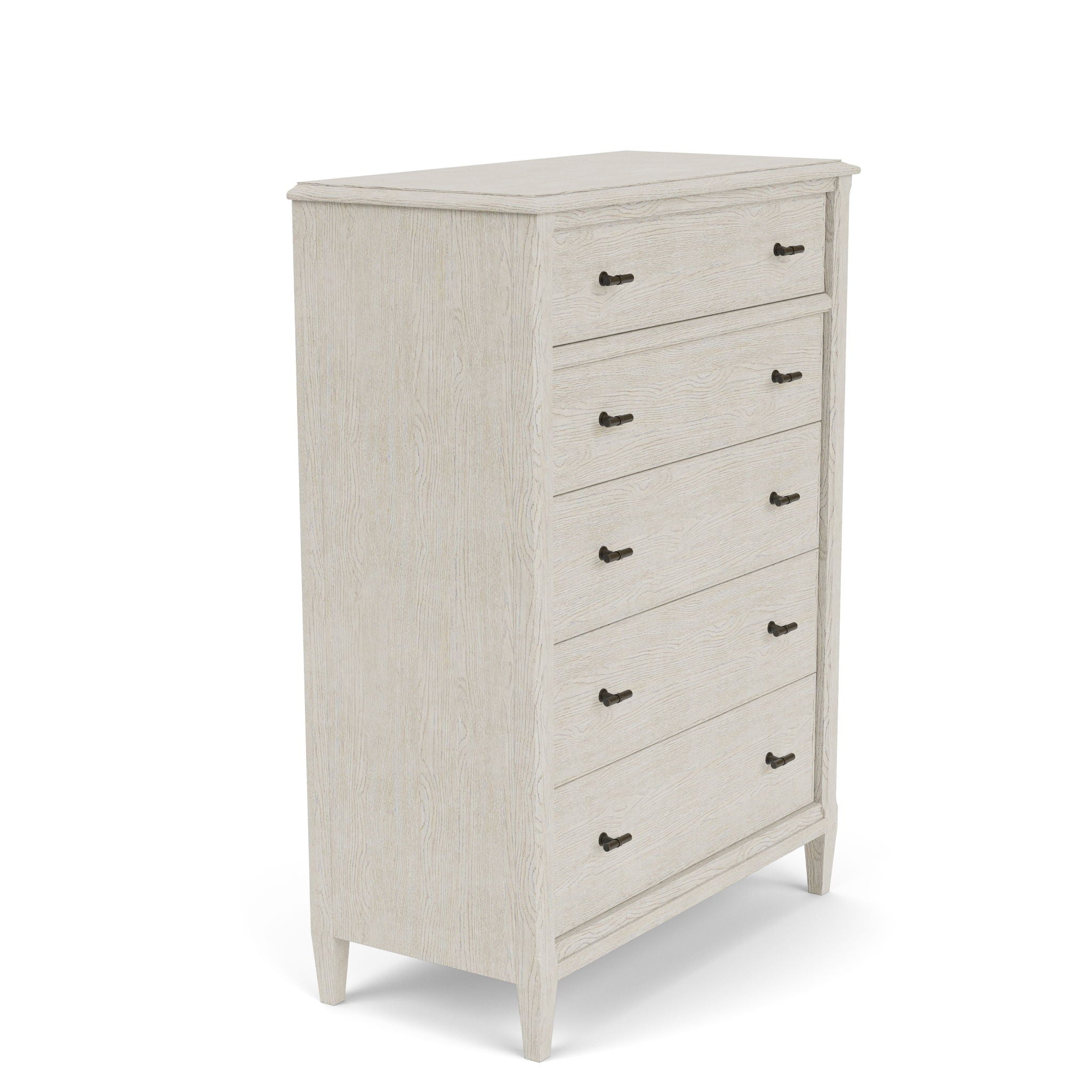 Carmella - Five Drawer Chest - Pebble Oak