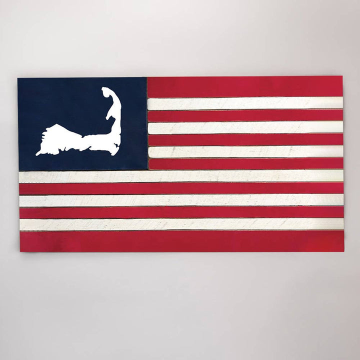Cape Cod Wooden American Flag: Small