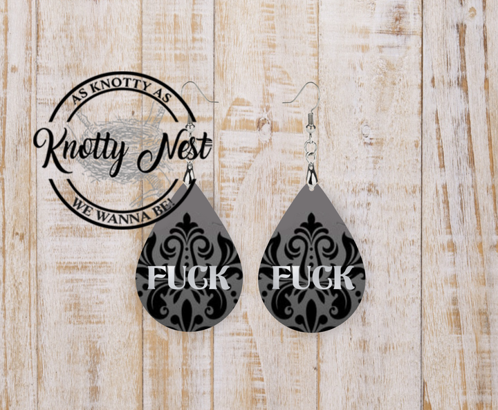 Fuck Teardrop Earrings
