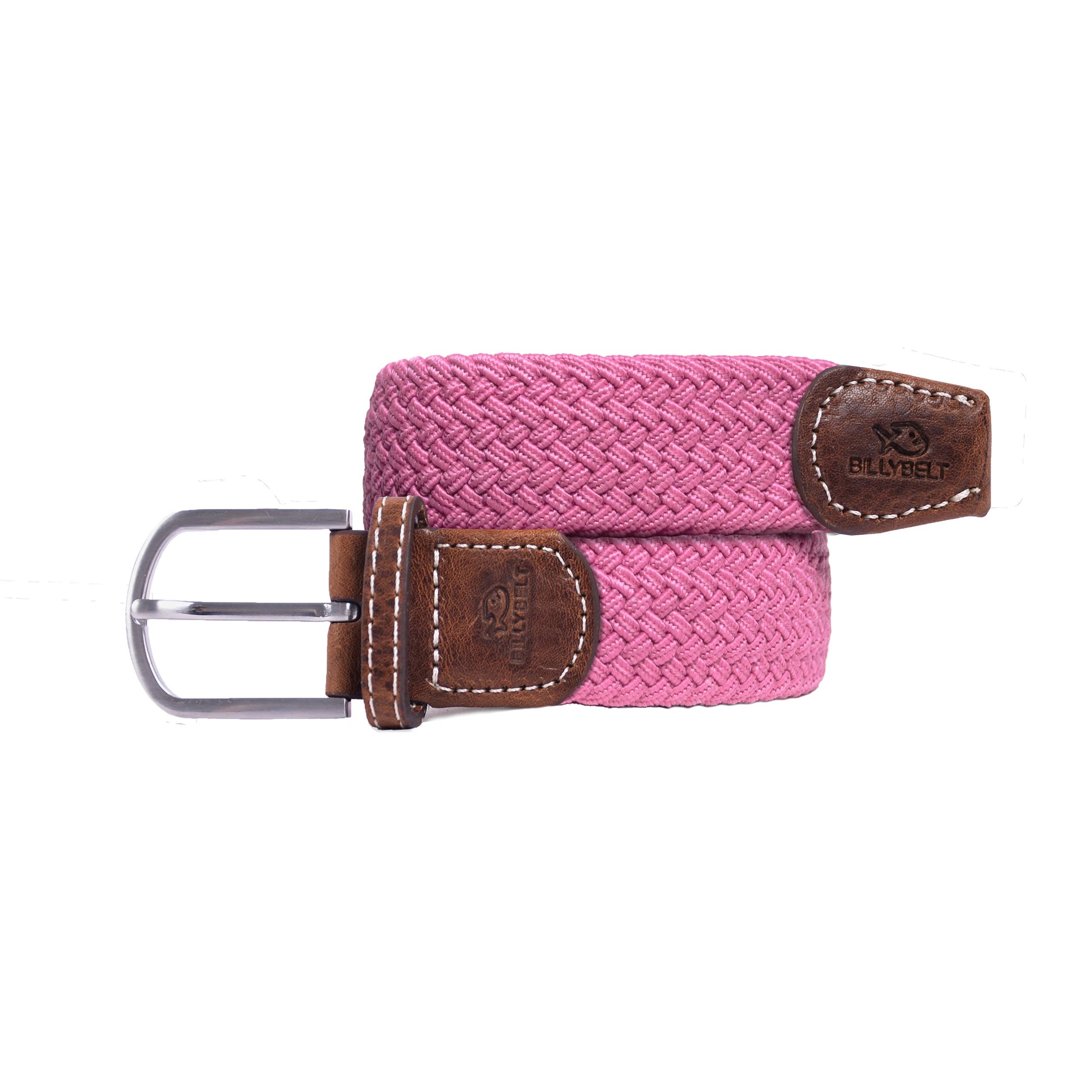 Magenta pink elastic braided belt: Size 1