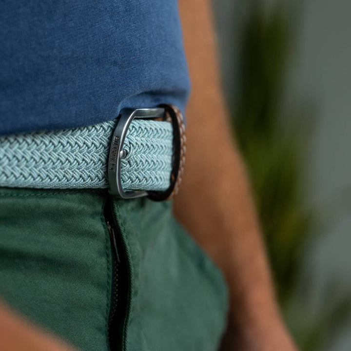 Arctic blue elastic braided belt: Size 1